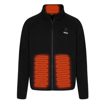 Heated Fleece Jacket For Men, Ultra-Soft, Breathable, Rechargeable, 3 Heat Settings