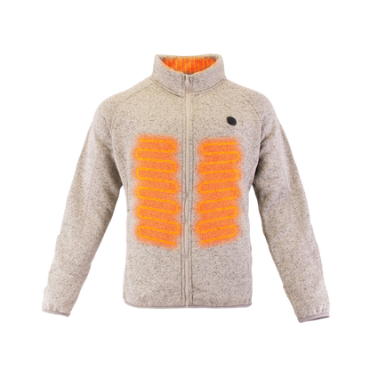 Heated Fleece Jacket For Men, Ultra-Soft, Breathable, Rechargeable, 3 Heat Settings