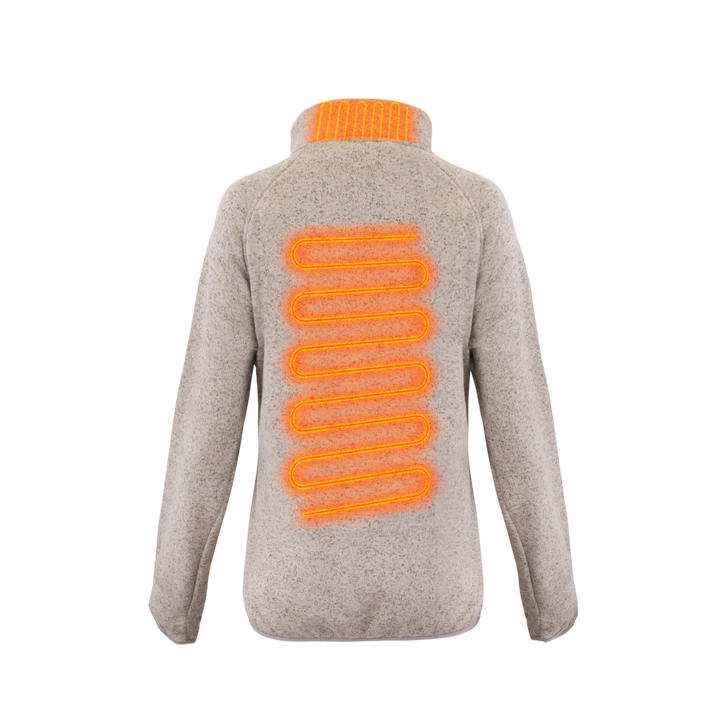 Heated Fleece Jacket For Women With Ultra-Soft Breathable Fabric And Rechargeable Battery