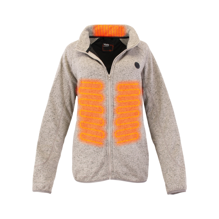 Heated Fleece Jacket For Women With Ultra-Soft Breathable Fabric And Rechargeable Battery
