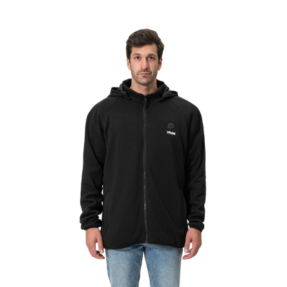 Heated Fleece Jacket For Men, Ultra-Soft, Breathable, Rechargeable, 3 Heat Settings