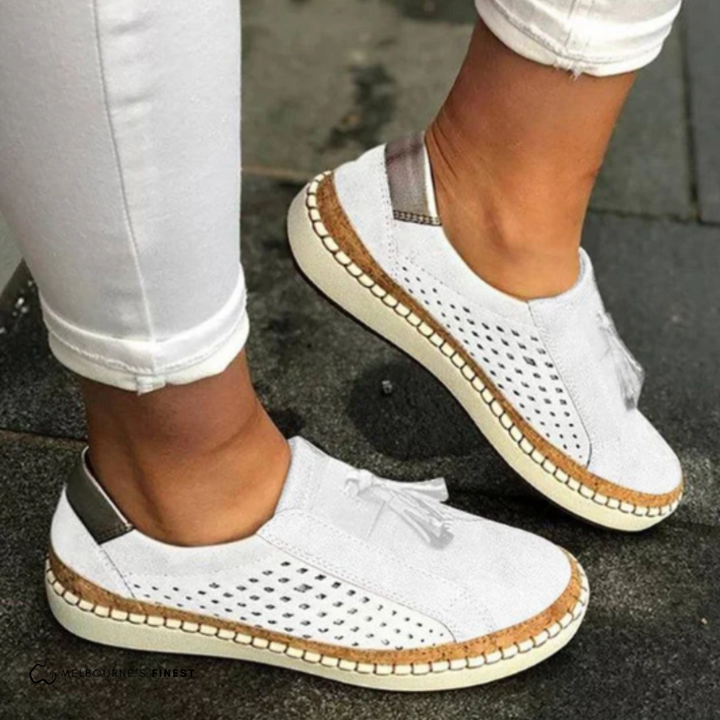 Slip On Shoes with Arch Support and Perforated Airflow Upper, Anti Slip Sole