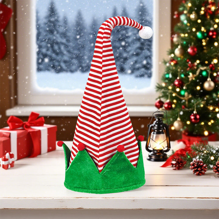 Christmas Elf Hat, Holiday Party Costume Accessory For Dances, Parades, Clown Dress-Up