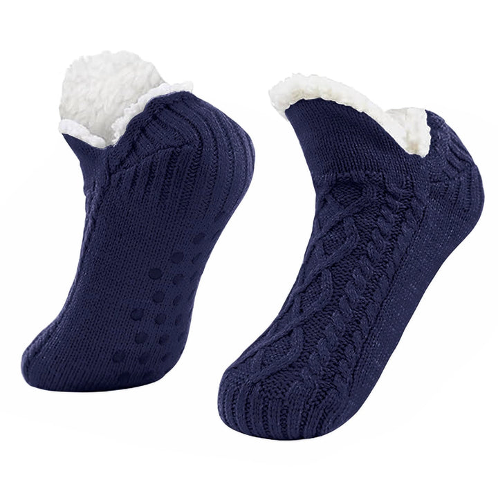 Electric Heated Socks Fleece-Lined Thermal Slipper-Style With No-Slip Gel Grips Unisex
