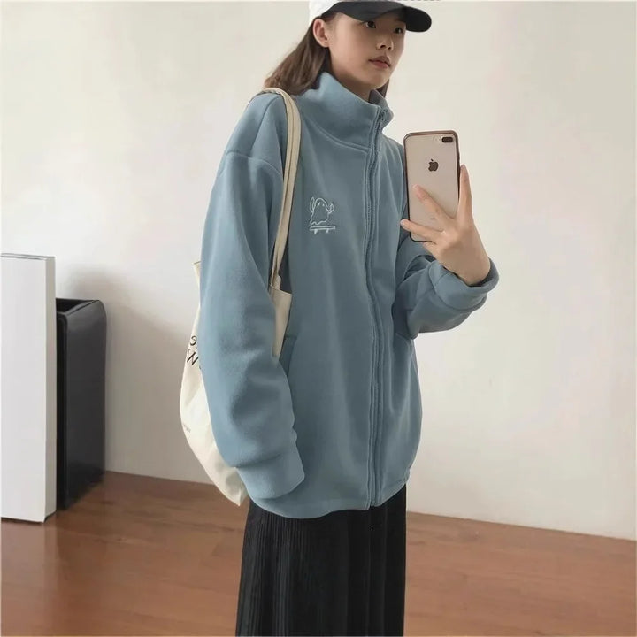 Embroidered Fleece Knit Women&