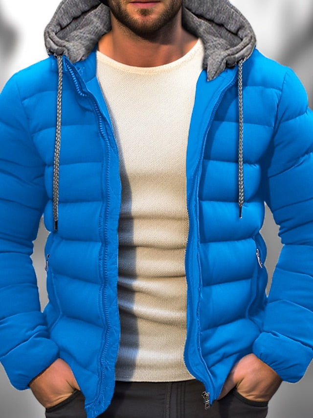 Puffer Jacket Hooded Down Quilted Winter Coat Insulated Lightweight Warm
