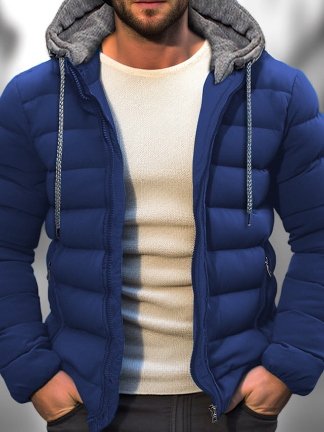 Puffer Jacket Hooded Down Quilted Winter Coat Insulated Lightweight Warm