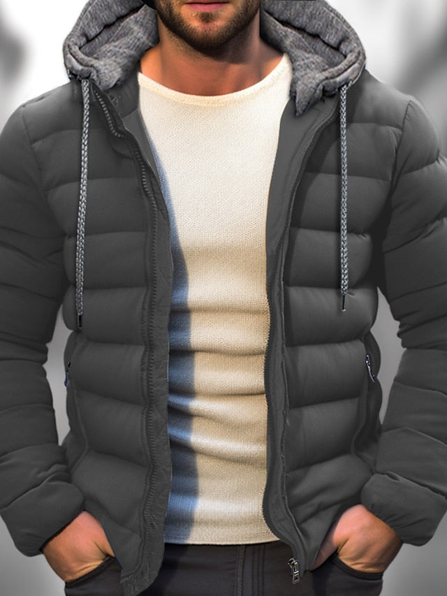 Puffer Jacket Hooded Down Quilted Winter Coat Insulated Lightweight Warm