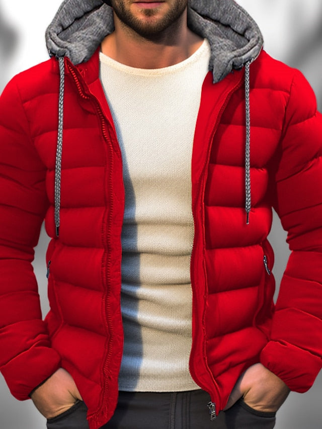 Puffer Jacket Hooded Down Quilted Winter Coat Insulated Lightweight Warm