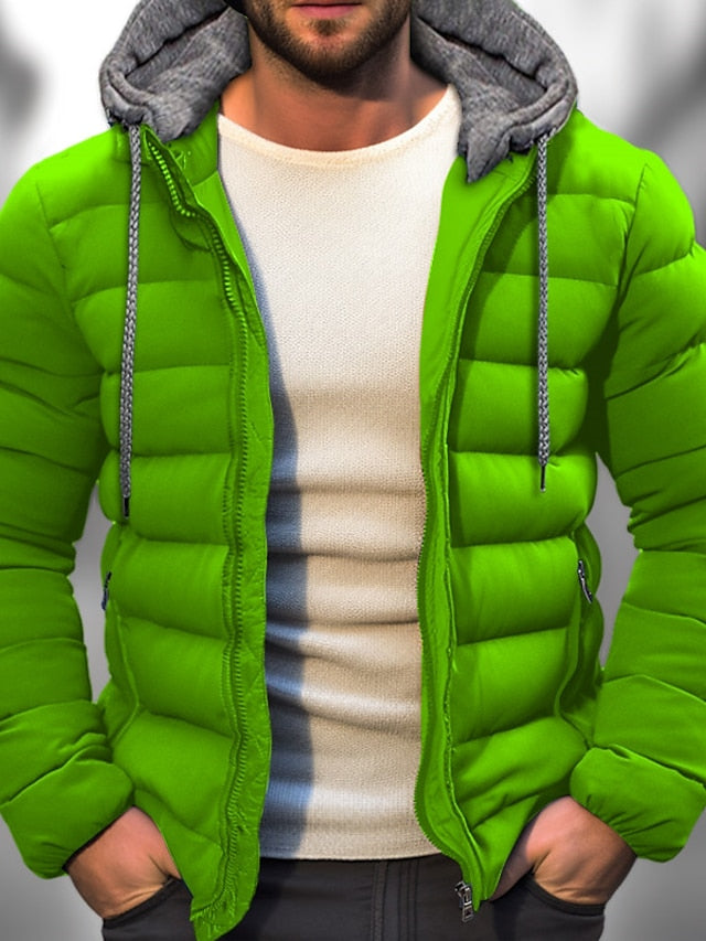Puffer Jacket Hooded Down Quilted Winter Coat Insulated Lightweight Warm