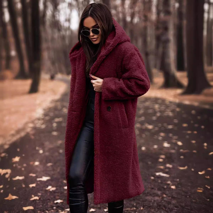 Wool Winter Coat Full Length Hooded Elegant Tailored Design
