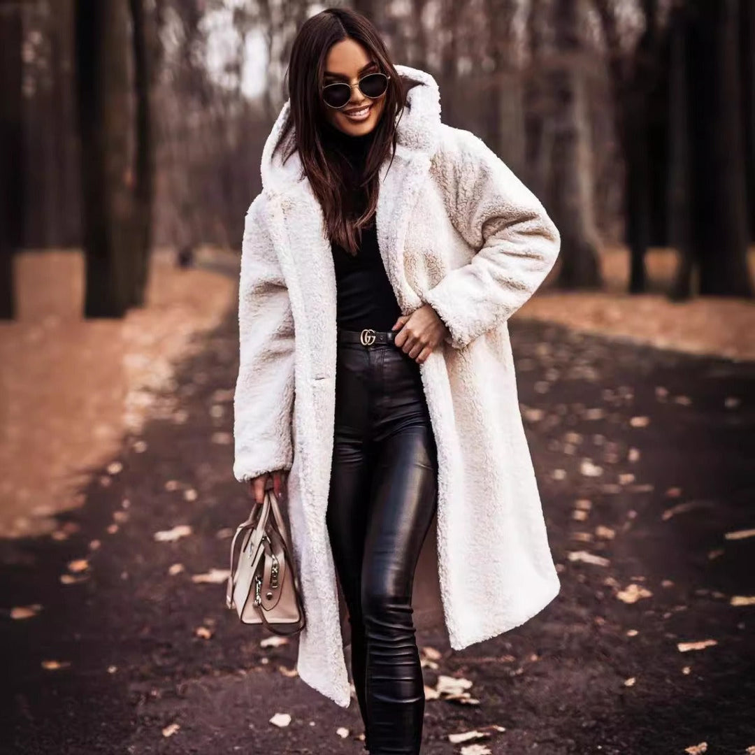 Wool Winter Coat Full Length Hooded Elegant Tailored Design