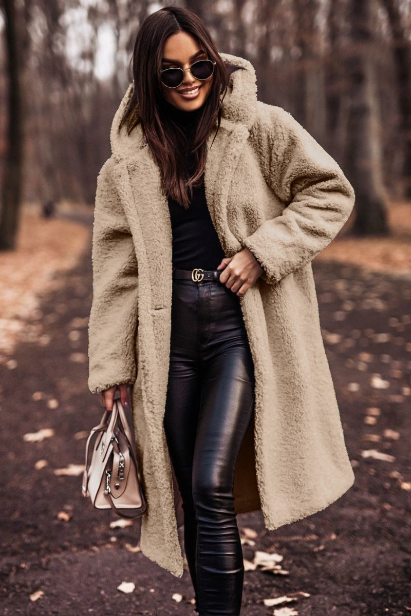 Wool Winter Coat Full Length Hooded Elegant Tailored Design