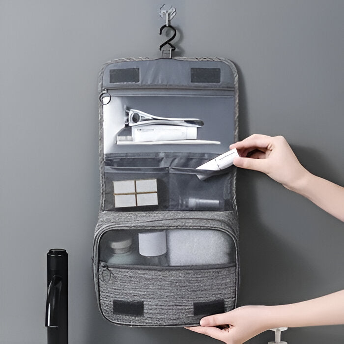 Hanging Toiletry Bag For Men Travel Dopp Kit With Multiple Compartments