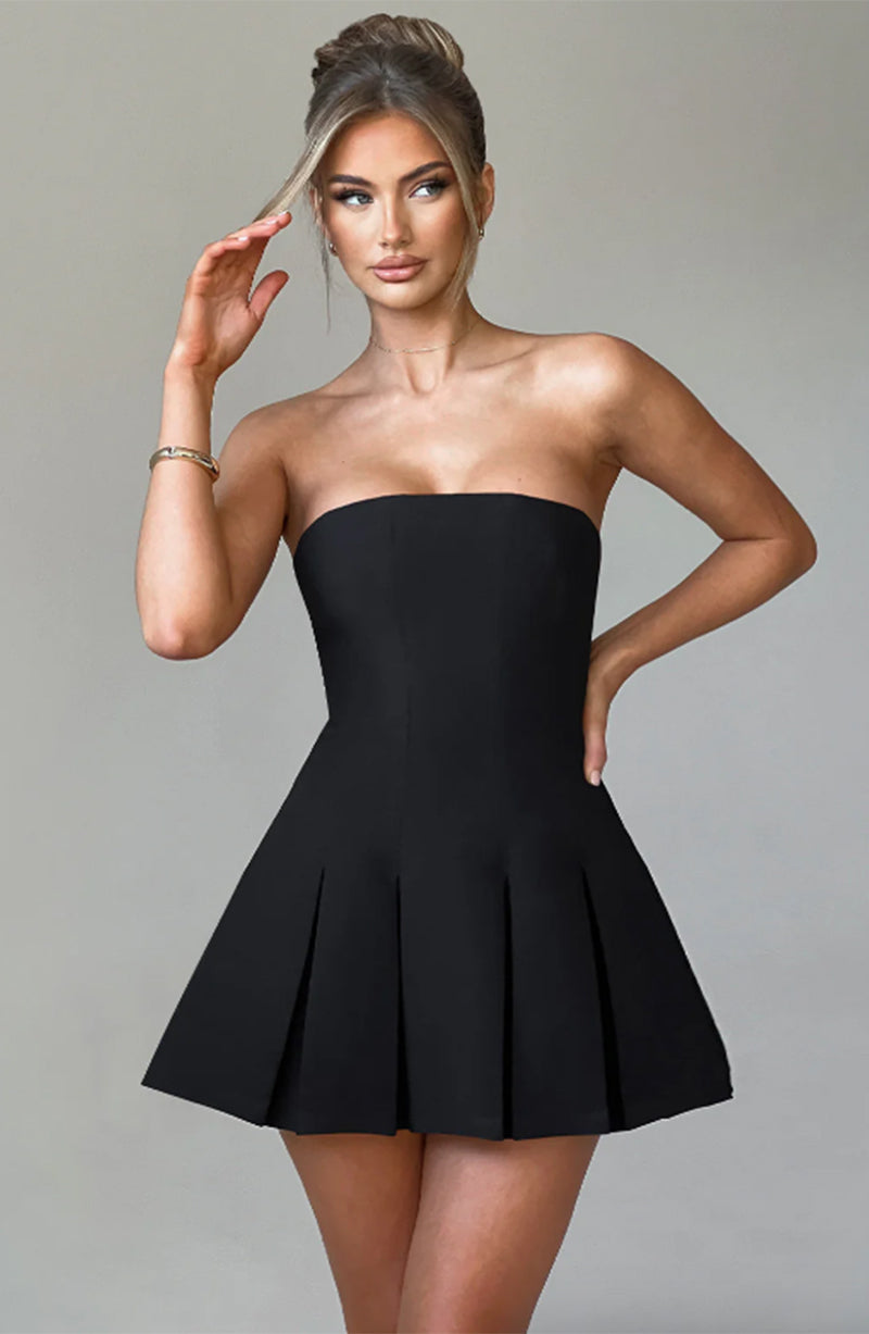 ANNA MINI DRESS - MIDNIGHT BLACK