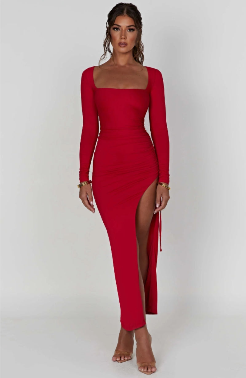 AMARA MAXI DRESS - RUBY RED