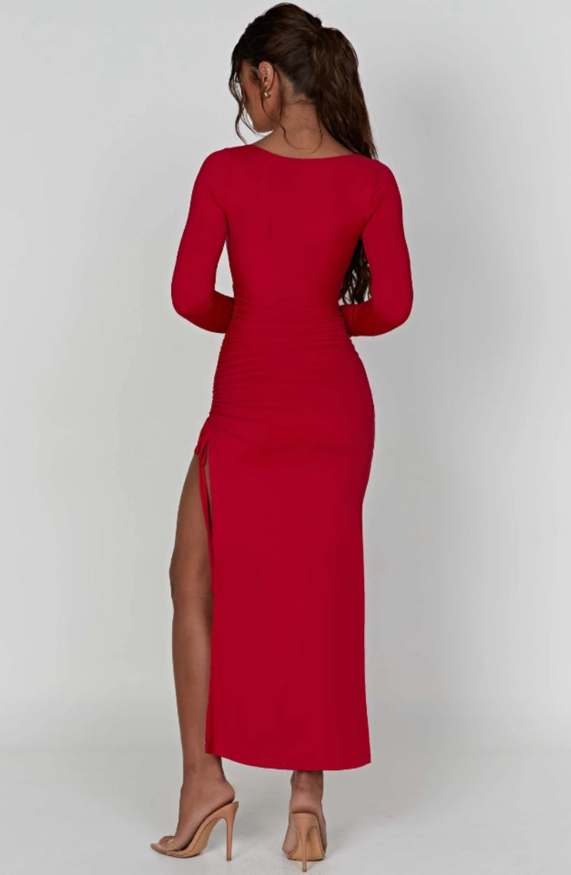 AMARA MAXI DRESS - RUBY RED