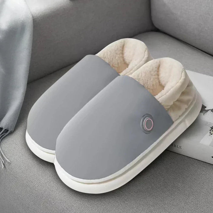 Heated Slippers For Men And Women With Thick Insulated Plush Lining