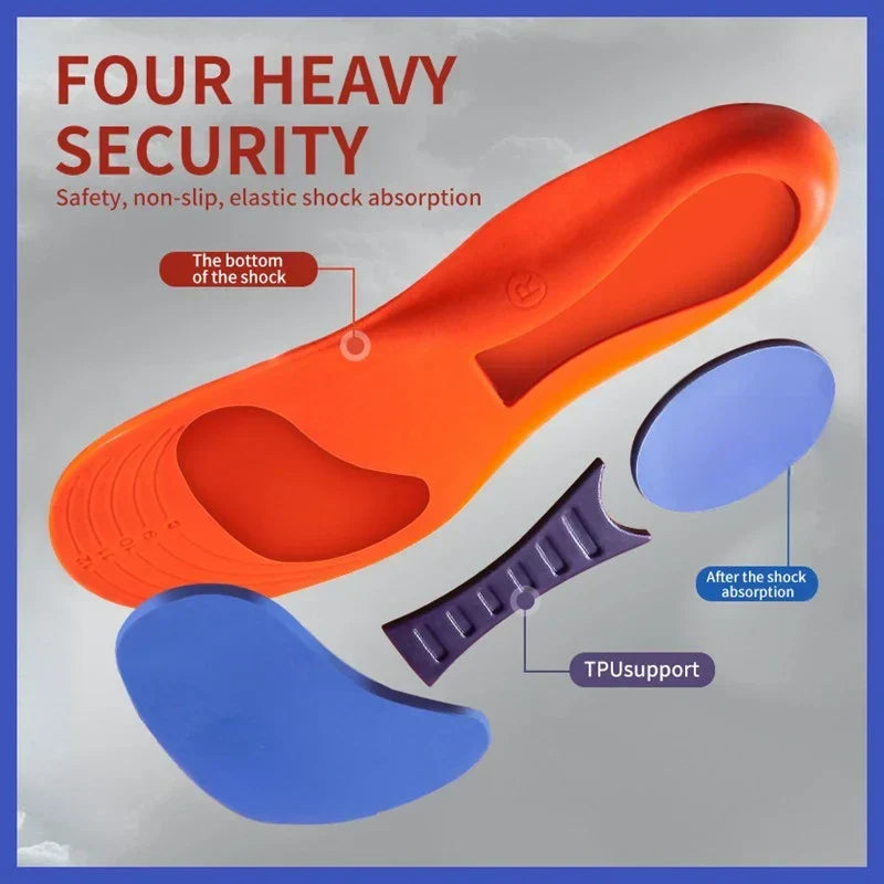 Silicone Orthotic Insoles For Shoes Arch Support Shock Absorption Foot Comfort