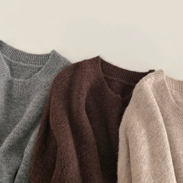 Oversized Pullover For Women Knit O-Neck Cozy Office Casual Sweater