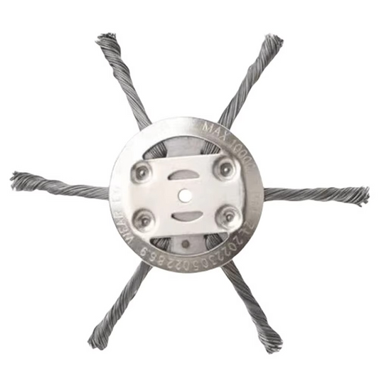 Steel Wire Brush Trimmer Head for Battery Powered Grass Trimmers