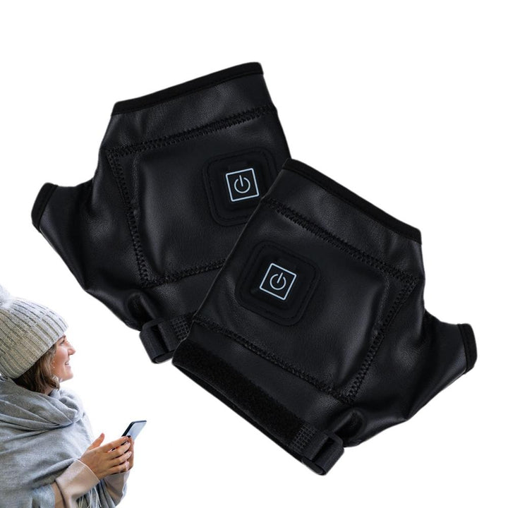 Rechargeable Heated Fingerless Gloves For Cycling, Outdoor Sports, Cold Weather