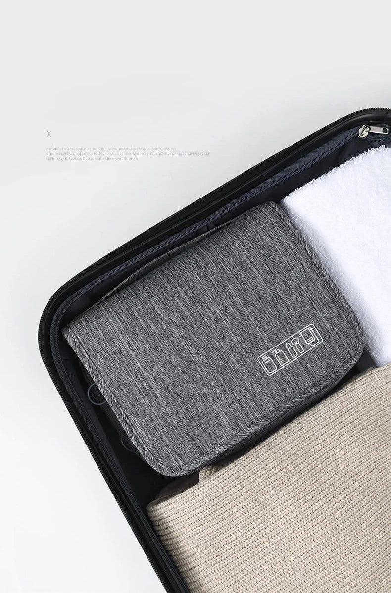 Hanging Toiletry Bag For Men Travel Dopp Kit With Multiple Compartments