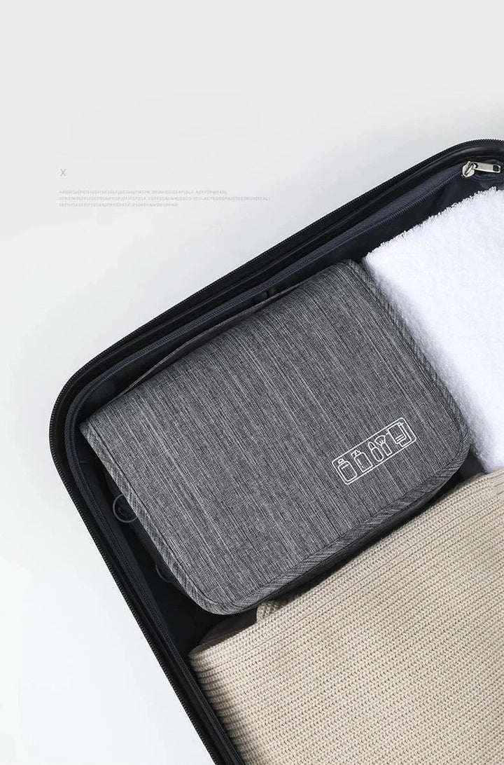 Hanging Toiletry Bag For Men Travel Dopp Kit With Multiple Compartments