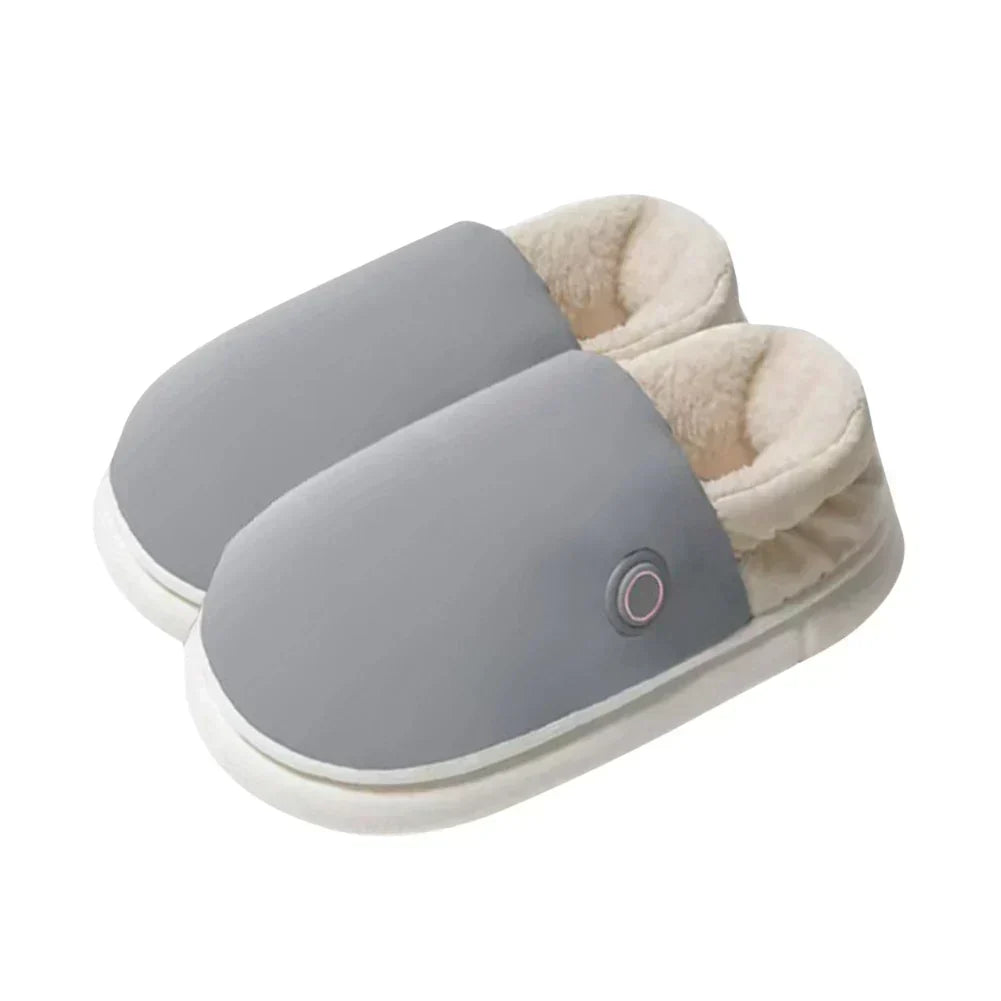 Heated Slippers For Men And Women With Thick Insulated Plush Lining