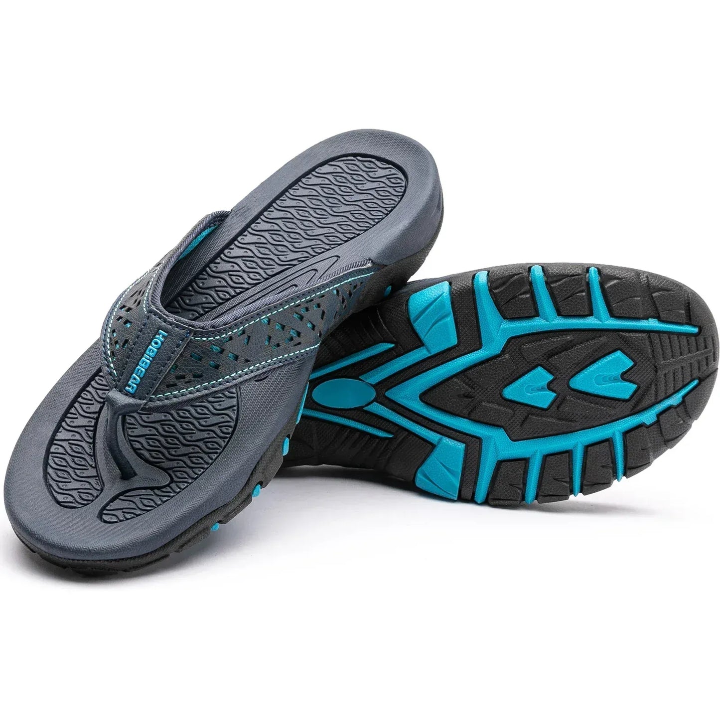 Men's Athletic Flip Flops With Arch Shape Insole And Grippy Sole