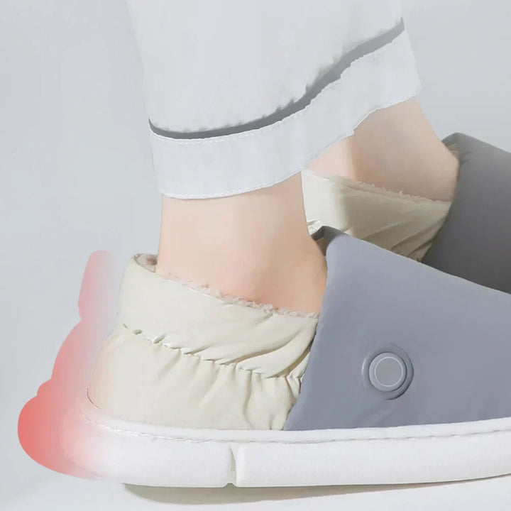 Heated Slippers For Men And Women With Thick Insulated Plush Lining