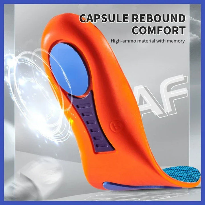 Silicone Orthotic Insoles For Shoes Arch Support Shock Absorption Foot Comfort