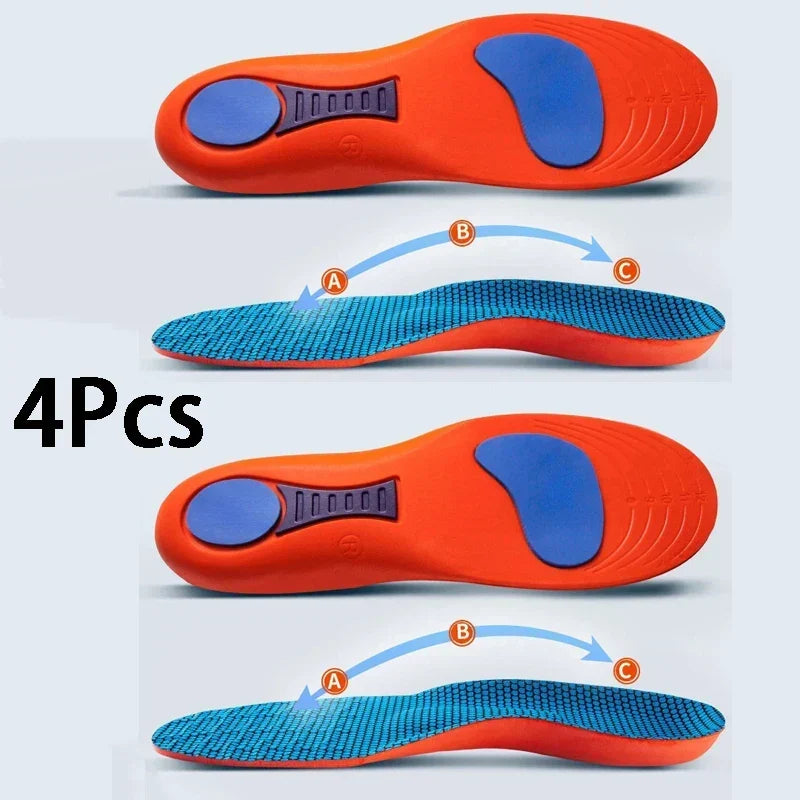 Silicone Orthotic Insoles For Shoes Arch Support Shock Absorption Foot Comfort