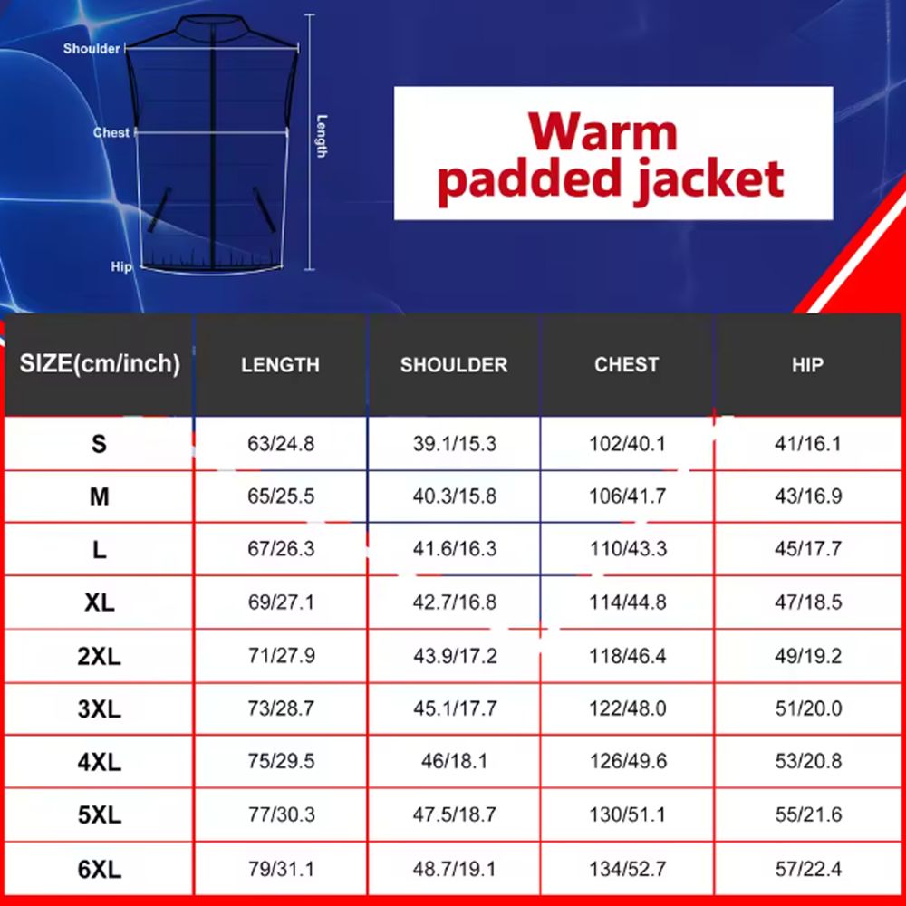 Electric Heated Vest With 9-Zone Heating And Single Control Switch