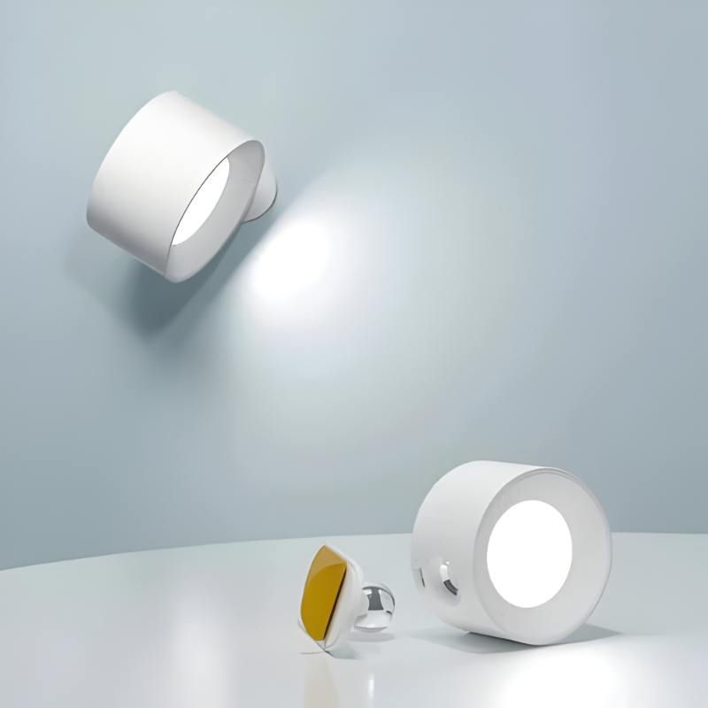 Adhesive Wall Lamp with 360° Rotation and Adjustable Color Temperature