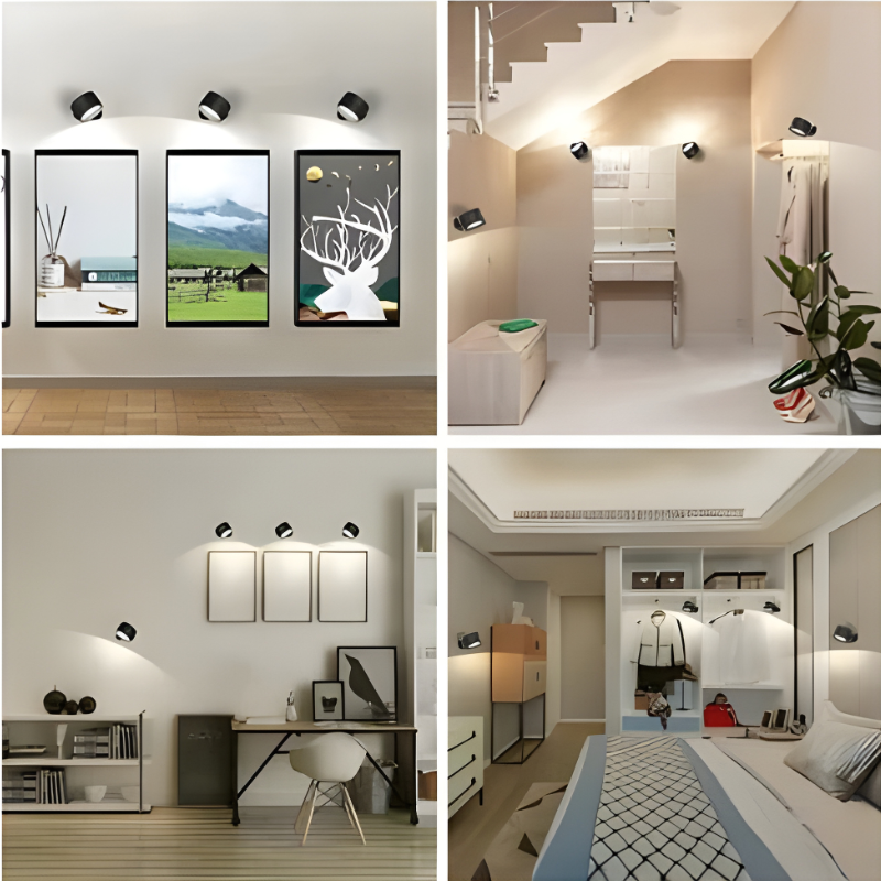 Adhesive Wall Lamp with 360° Rotation and Adjustable Color Temperature