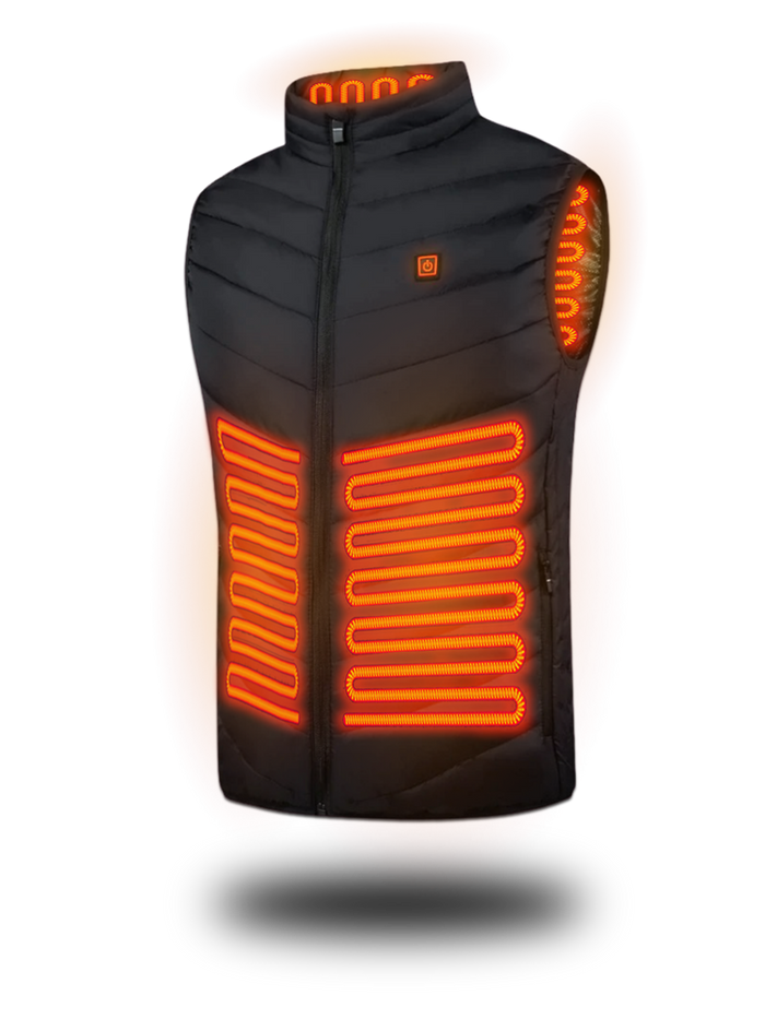 Heated Vest with 11 Carbon Fiber Zones and 12-Hour Battery Life