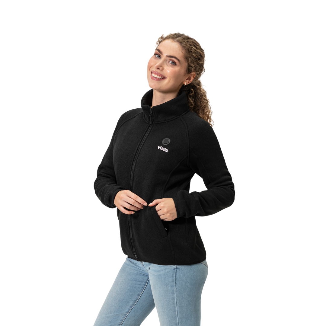 Heated Fleece Jacket For Women With Ultra-Soft Breathable Fabric And Rechargeable Battery