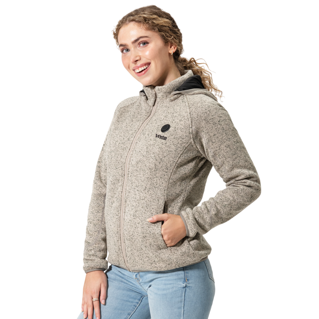 Heated Fleece Jacket For Women With Ultra-Soft Breathable Fabric And Rechargeable Battery