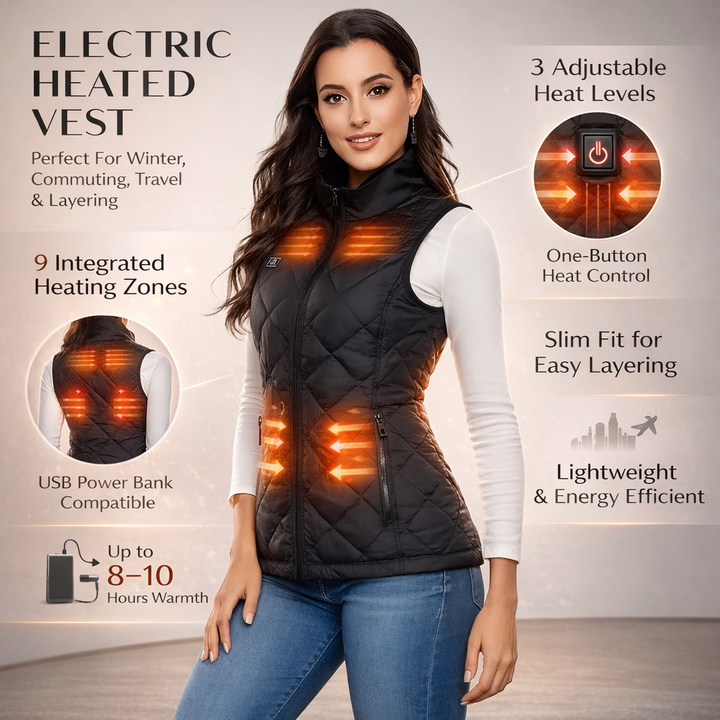 Heated Vest For Women With Electric Heating For Outdoor Winter Use