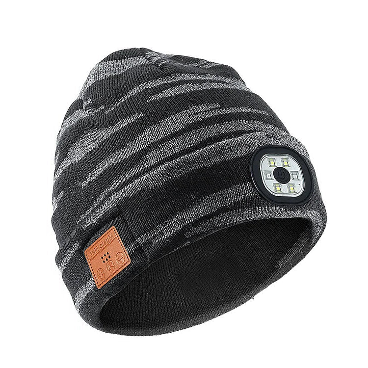 Bluetooth Beanie With Built In Speaker Microphone And Removable Battery