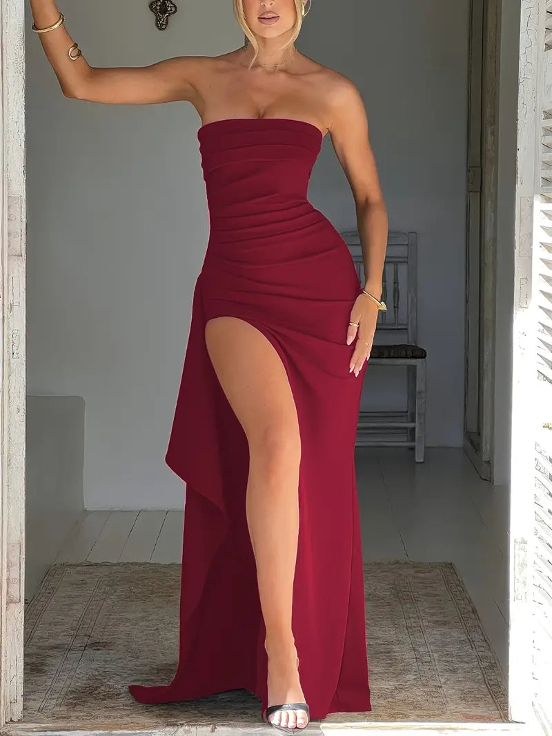 FIONA MAXI DRESS - CRIMSON RED