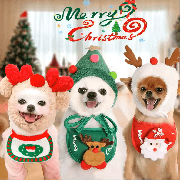 Christmas Tree Pom-Pom Hat Cute Knit Winter Beanie For Pets