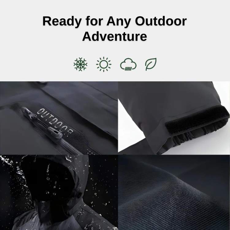 Hiking Jacket Waterproof With DWR Durable Water-Repellent Finish