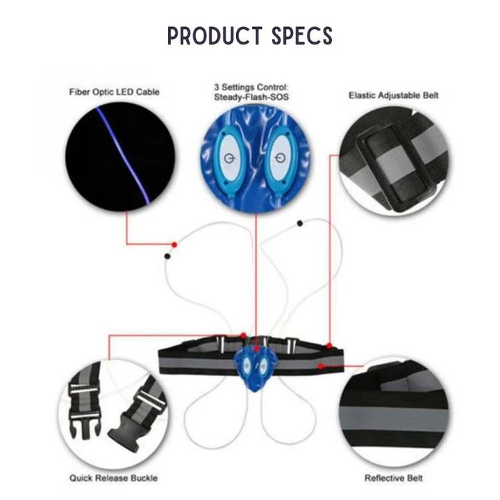 Reflective Running Vest With High Visibility Straps And Breathable Mesh