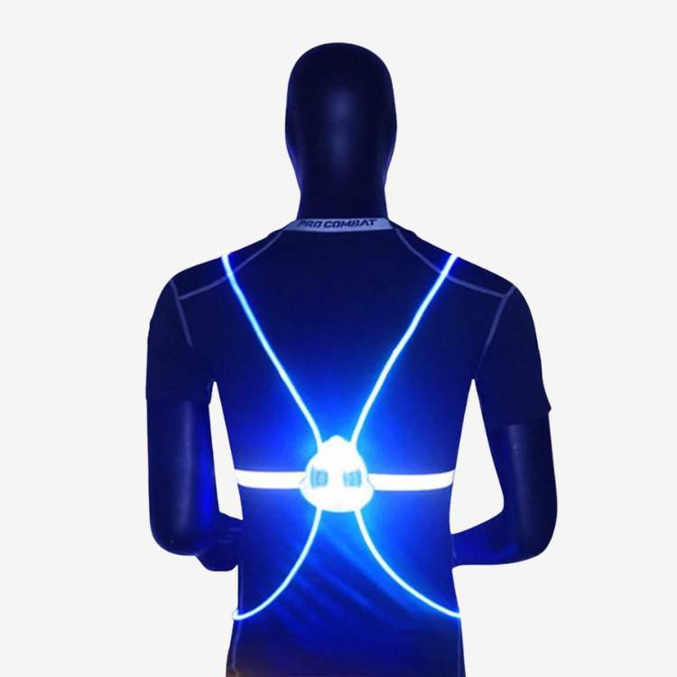 Reflective Running Vest With High Visibility Straps And Breathable Mesh