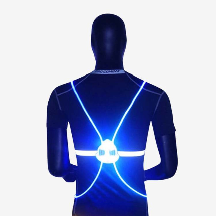 Reflective Running Vest With High Visibility Straps And Breathable Mesh