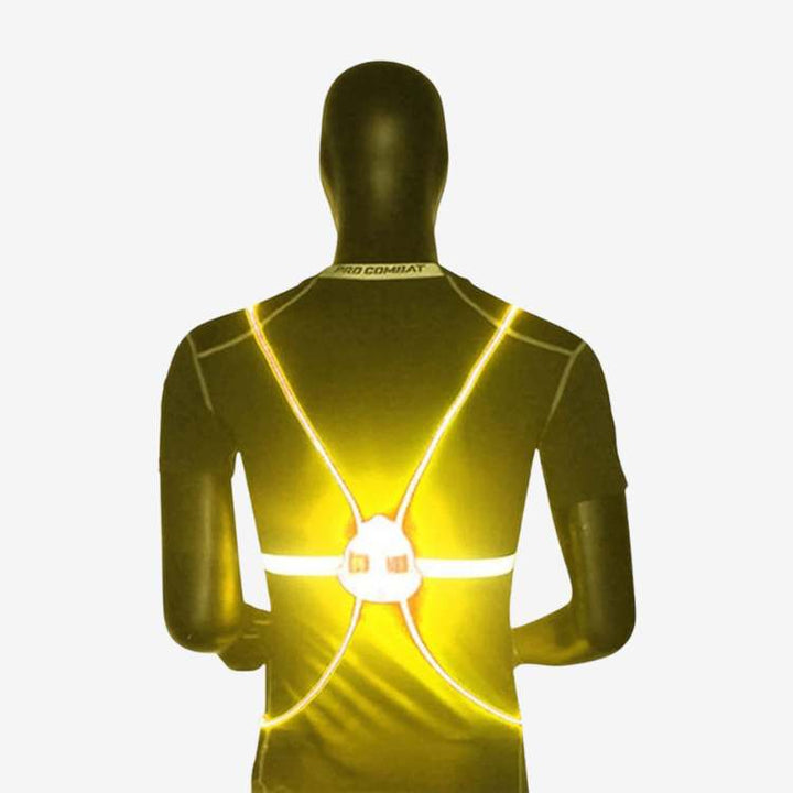 Reflective Running Vest With High Visibility Straps And Breathable Mesh