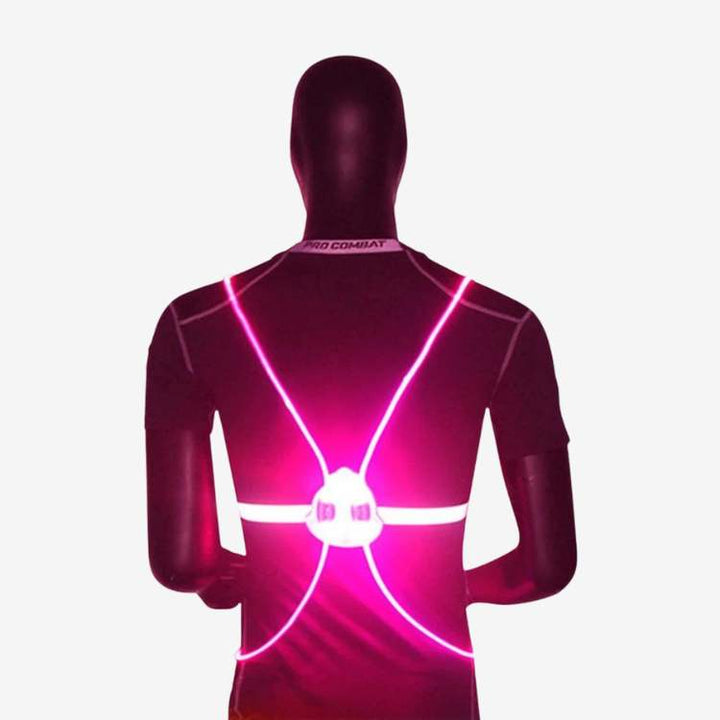Reflective Running Vest With High Visibility Straps And Breathable Mesh