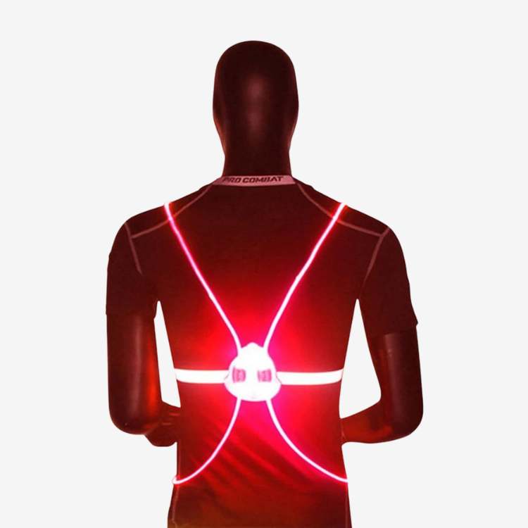 Reflective Running Vest With High Visibility Straps And Breathable Mesh